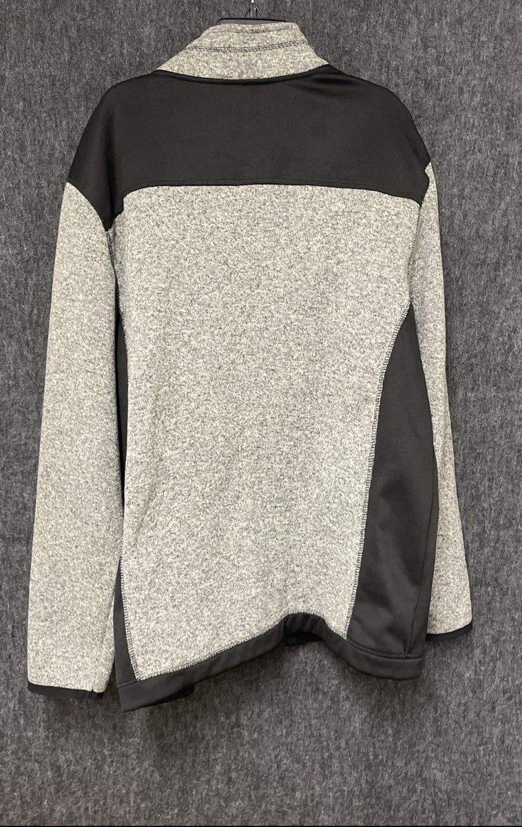 Beverly Hills Polo Club Men's Gray Black Heathered Full Zip Jacket Sz Large