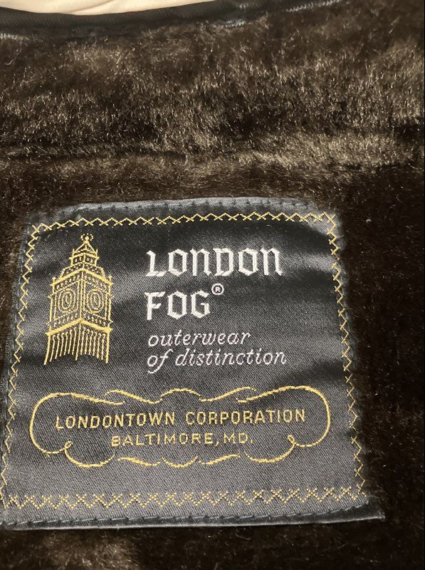 Vintage 70s London Fog Polar Plush Lined Trench Coat Tan Sz 44 Long