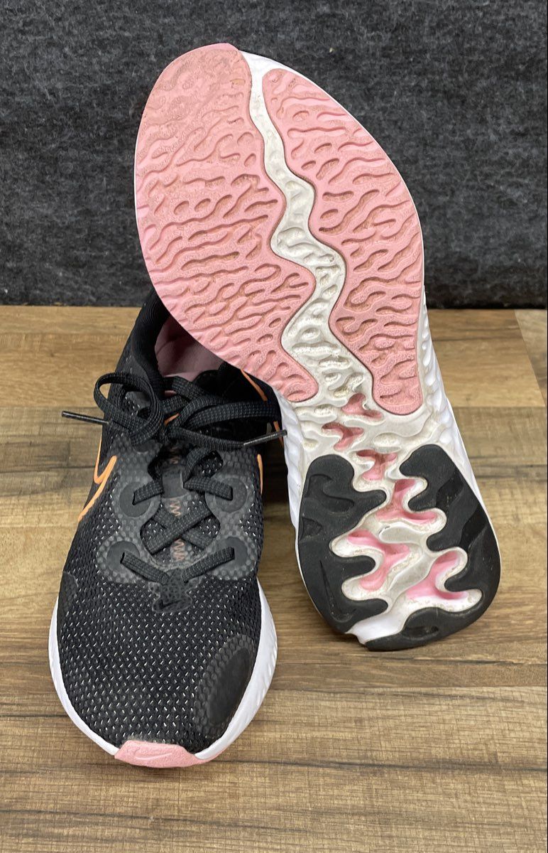 Nike Renew Run Black Pink Orange Women's Running Shoes Size 10