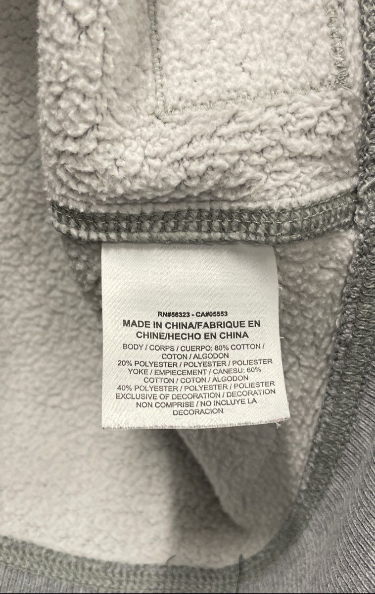 Nike Women's Gray Black Quilted Yoke Crewneck Fleece Sweatshirt Sz M