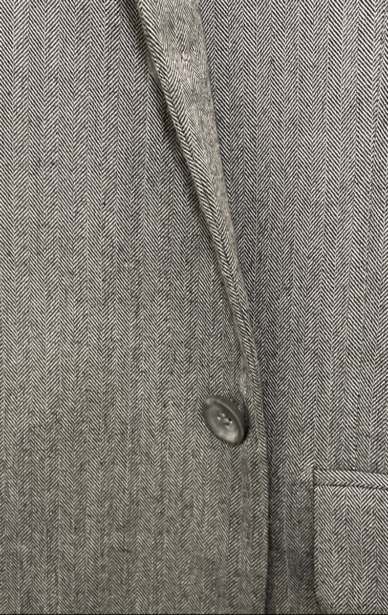 Pronto Uomo Men's Gray Herringbone Two Button Blazer Sport Coat Sz 52XL