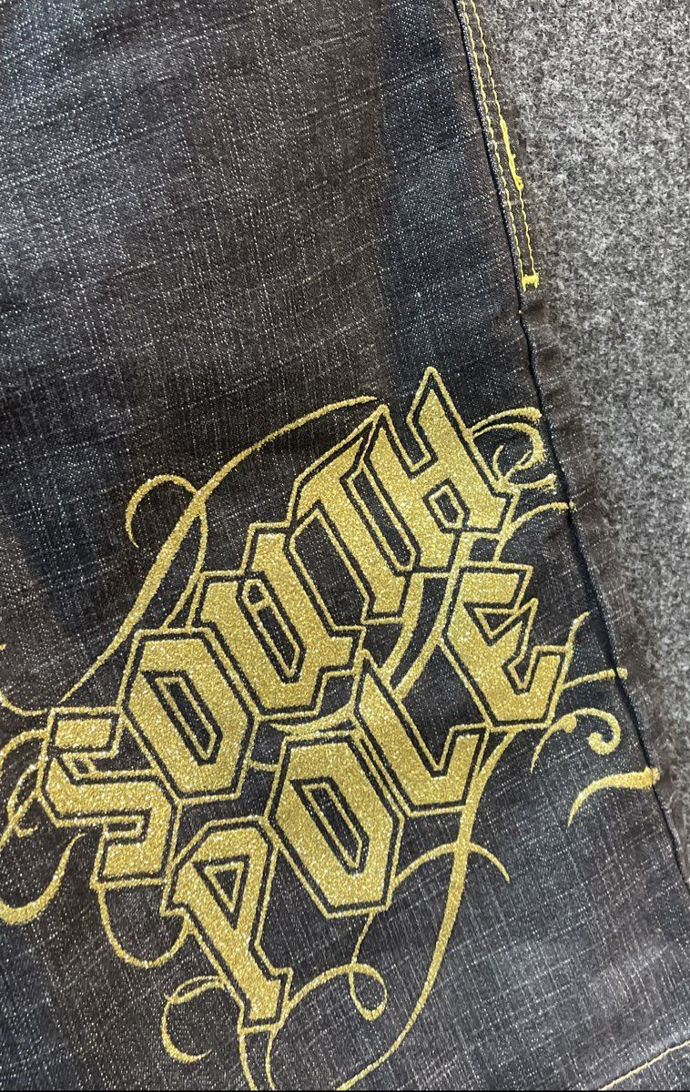 Southpole Boys Black Denim Shorts Gold Contrast Stitch Y2K Hip Hop Sz 10