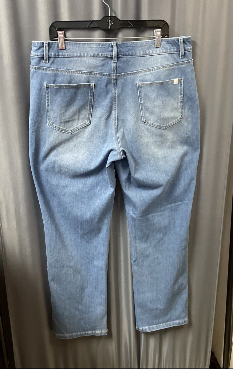 Halara Women's Light Wash Blue High Waisted Pull On Stretch Jeggings Sz 1X XL