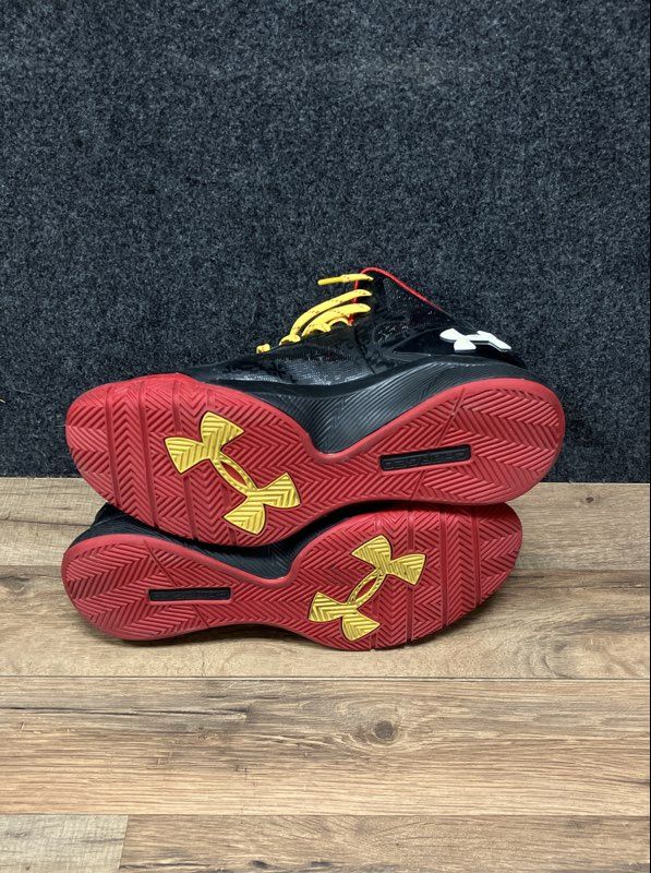 Under Armour Clutchfit Drive 2 Black Red Yellow Basketball Shoes Men's Size 10