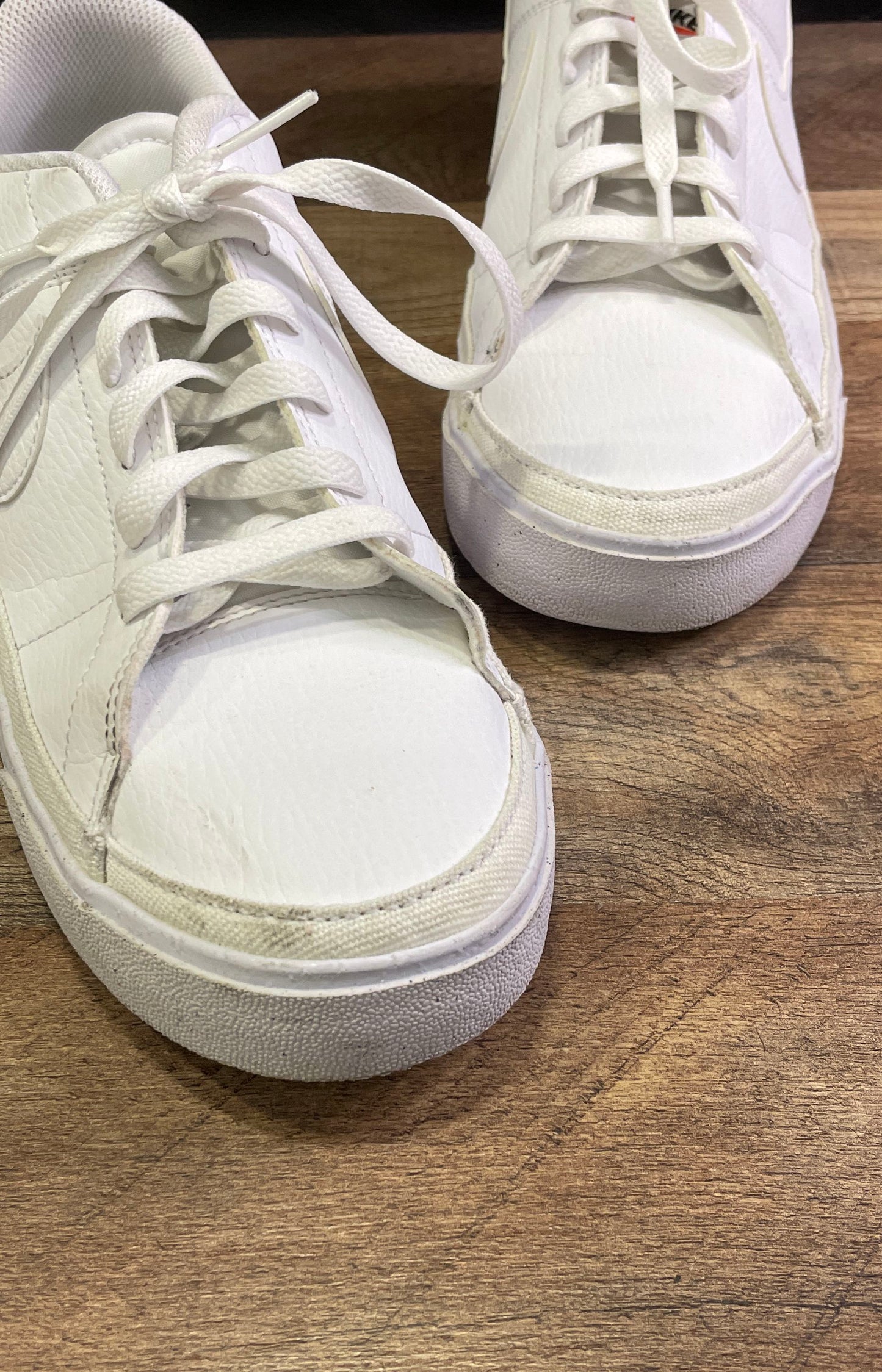 Nike Blazer Low Platform Triple White Women's Sneakers Size 9.5