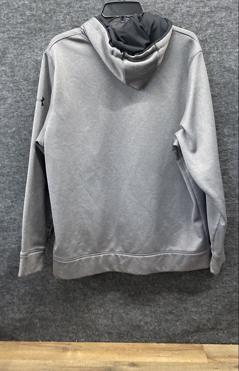 Under Armour Men's Gray Fleece Pullover Hoodie Loose Fit Sweatshirt Sz L