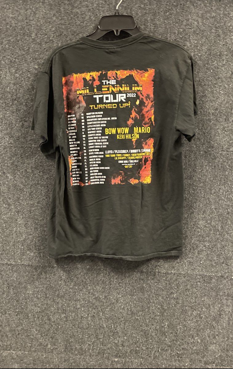 The Millennium Tour 2022 Turned Up T-Shirt Bow Wow Mario Keri Hilson Rap Sz L