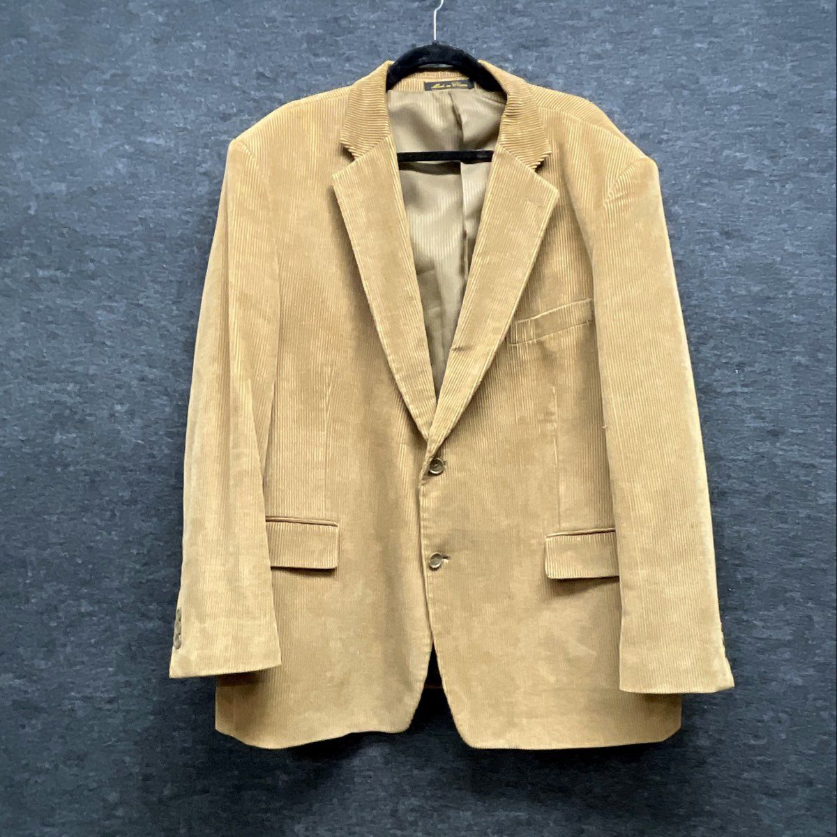 Hunt Valley Men's Tan Corduroy Two-Button Blazer Sport Coat XL