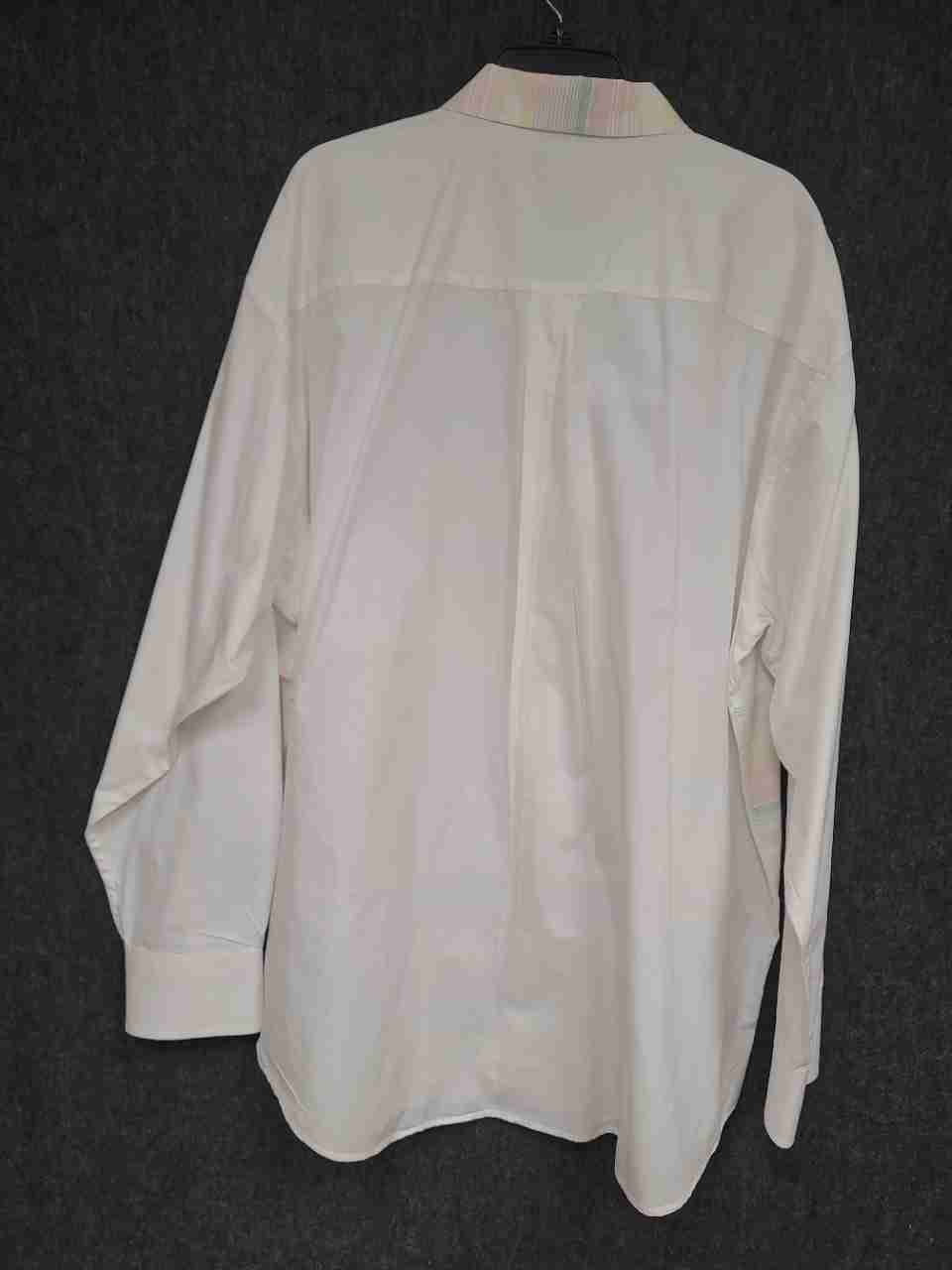 Vintage Y2K Phat Farm Men's White Patchwork Textured Stripe Shirt Sz XXL
