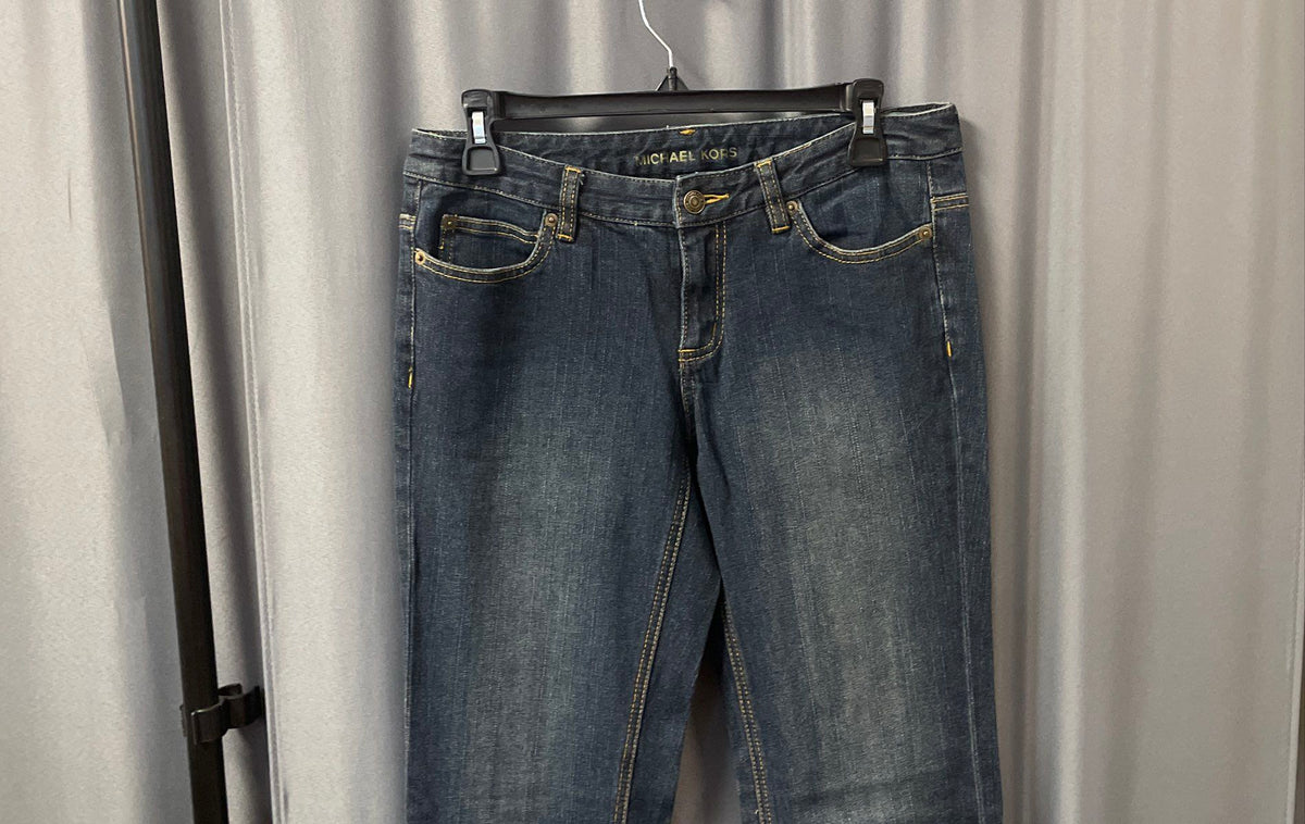 Michael Kors Women's Blue Jeans Bootcut Stretch Denim Dark Wash Sz 6