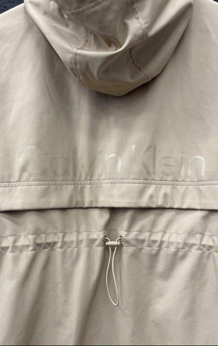 Woolrich Women's Beige Hooded Parka Coat Drawstring Waist Size M
