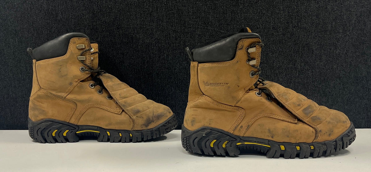 Michelin Sledge High Metatarsal Steel Toe Dark Brown Work Boots Size 11.5M