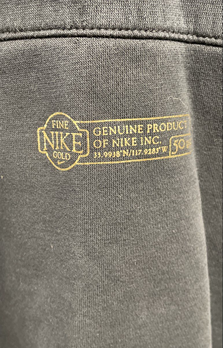 Nike Men's Pullover Hoodie Black Pure Nike Gold Graphic Floral Just Do It Sz S