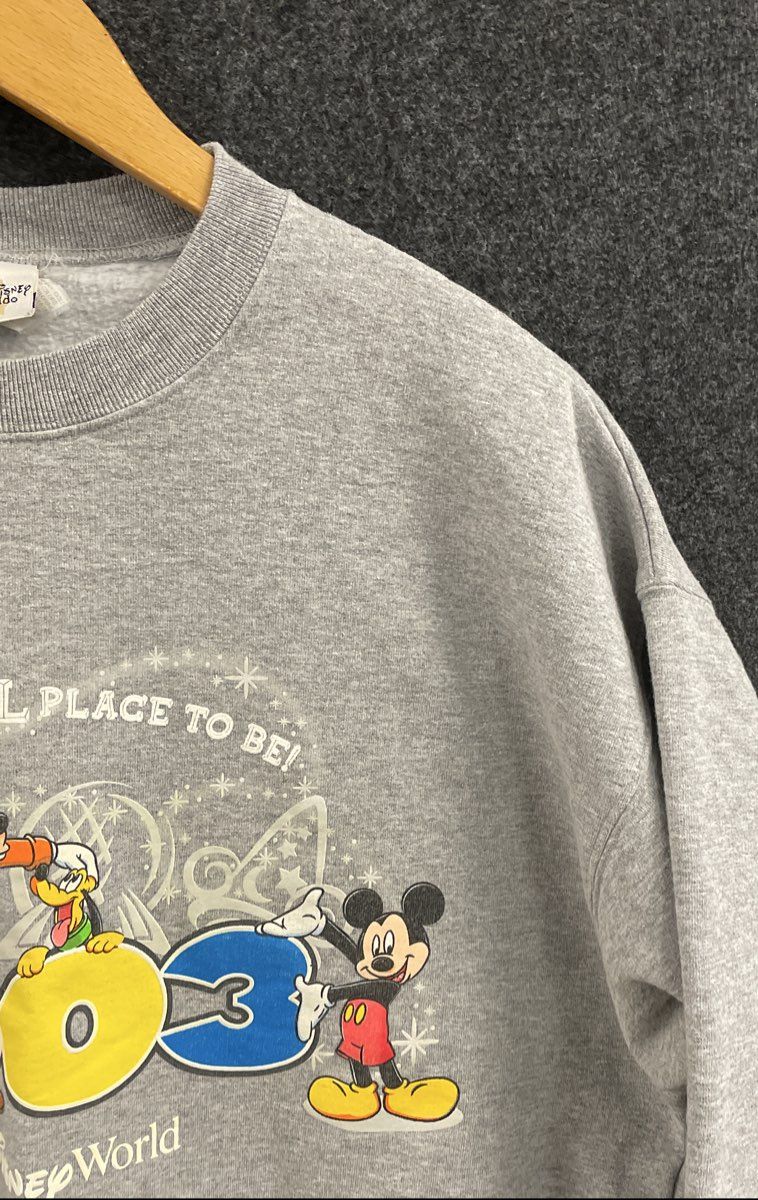 Vintage 2003 Walt Disney World Mickey Mouse Sweatshirt Gray XL