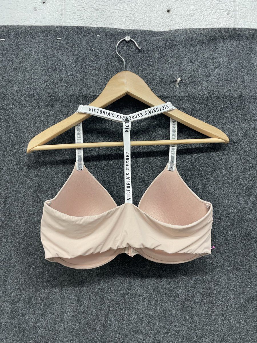 Victoria's Secret Women's Pink T-Shirt Lined Demi Front Close Bra Sz 38DDD