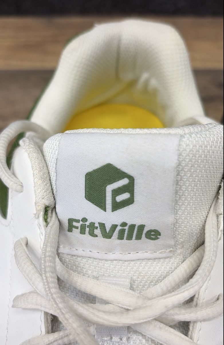 FitVille Pickleball Court Sneakers White Green Men's Size 14 Wide