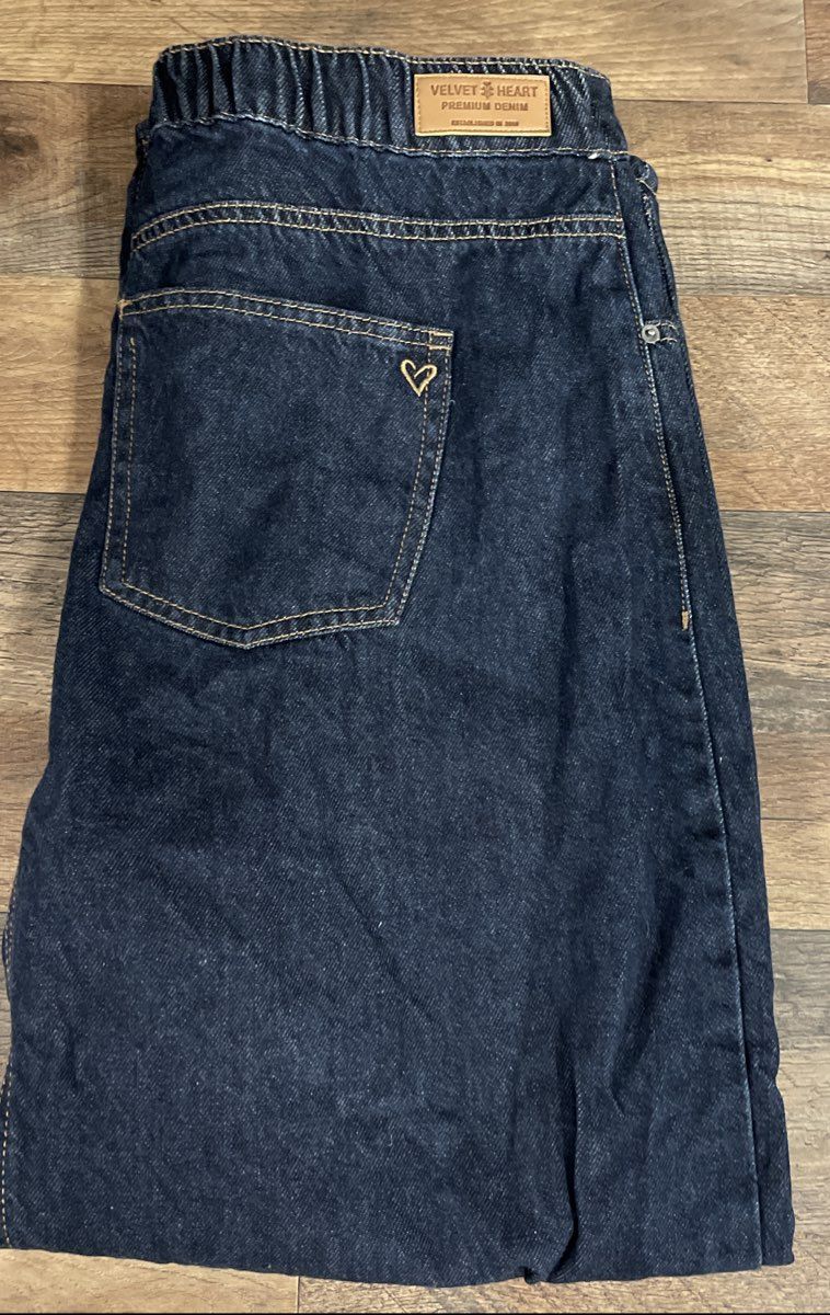 Velvet Heart Denim Women's Blue Misty Mid-Rise Barrel Leg Jeans Sz XL