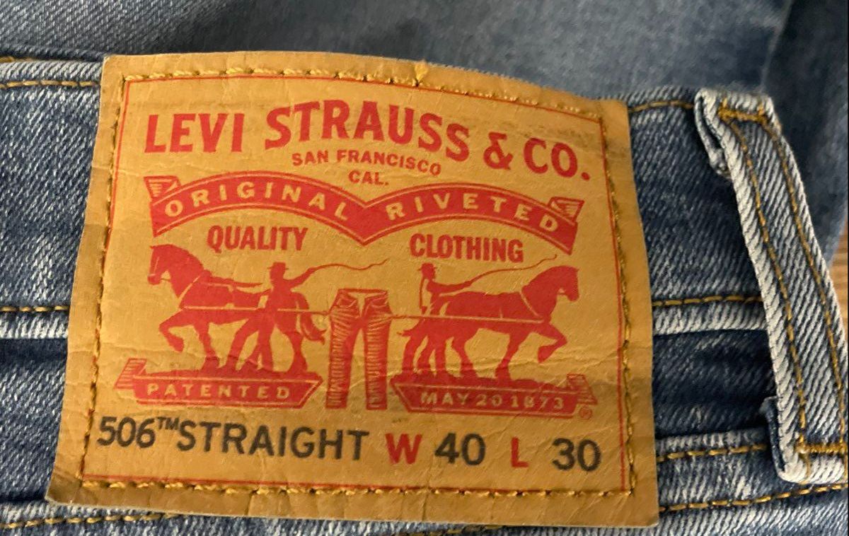 Levi's Men's 506 Straight Leg Light Wash Blue Denim Jeans Sz 40x30