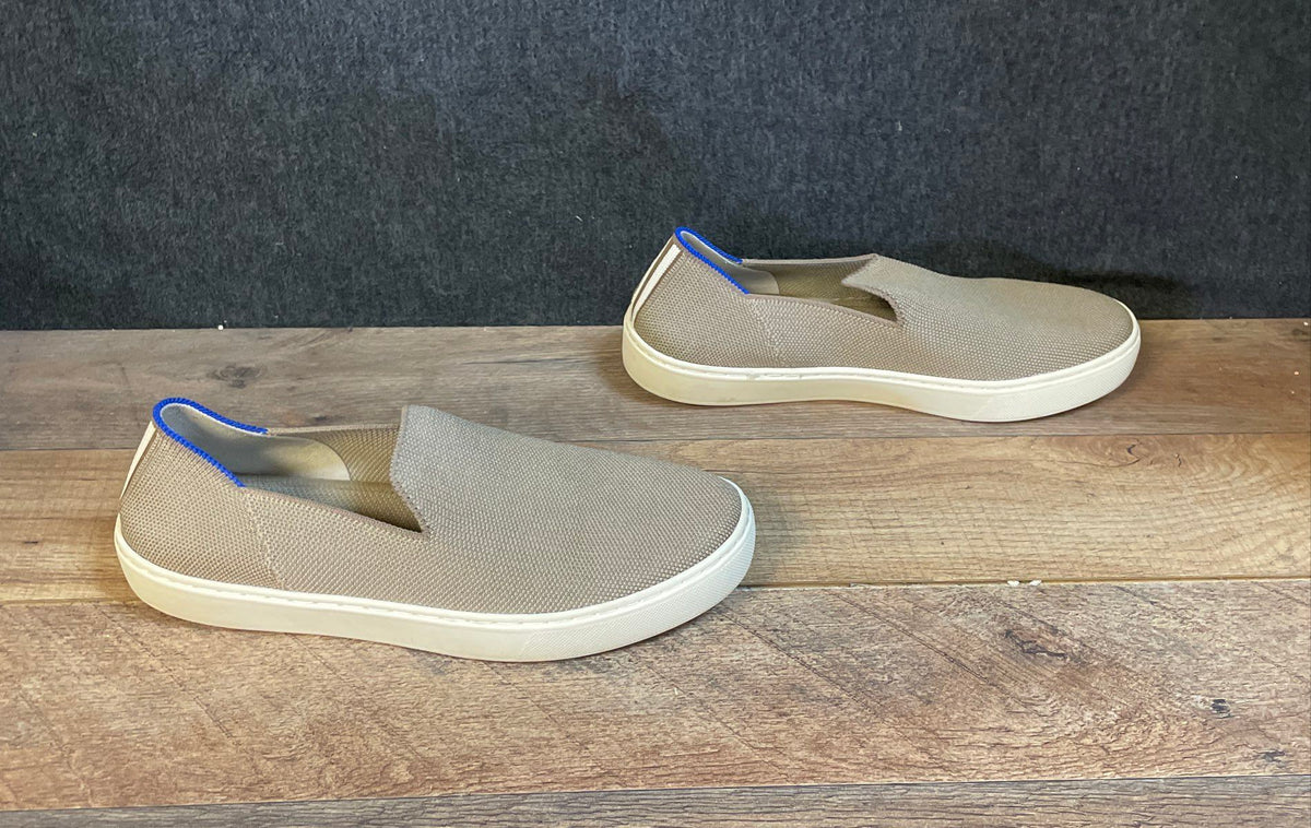 Rothy's The Sneaker Beige Sand Knit Slip On Sneakers Women's Size 8