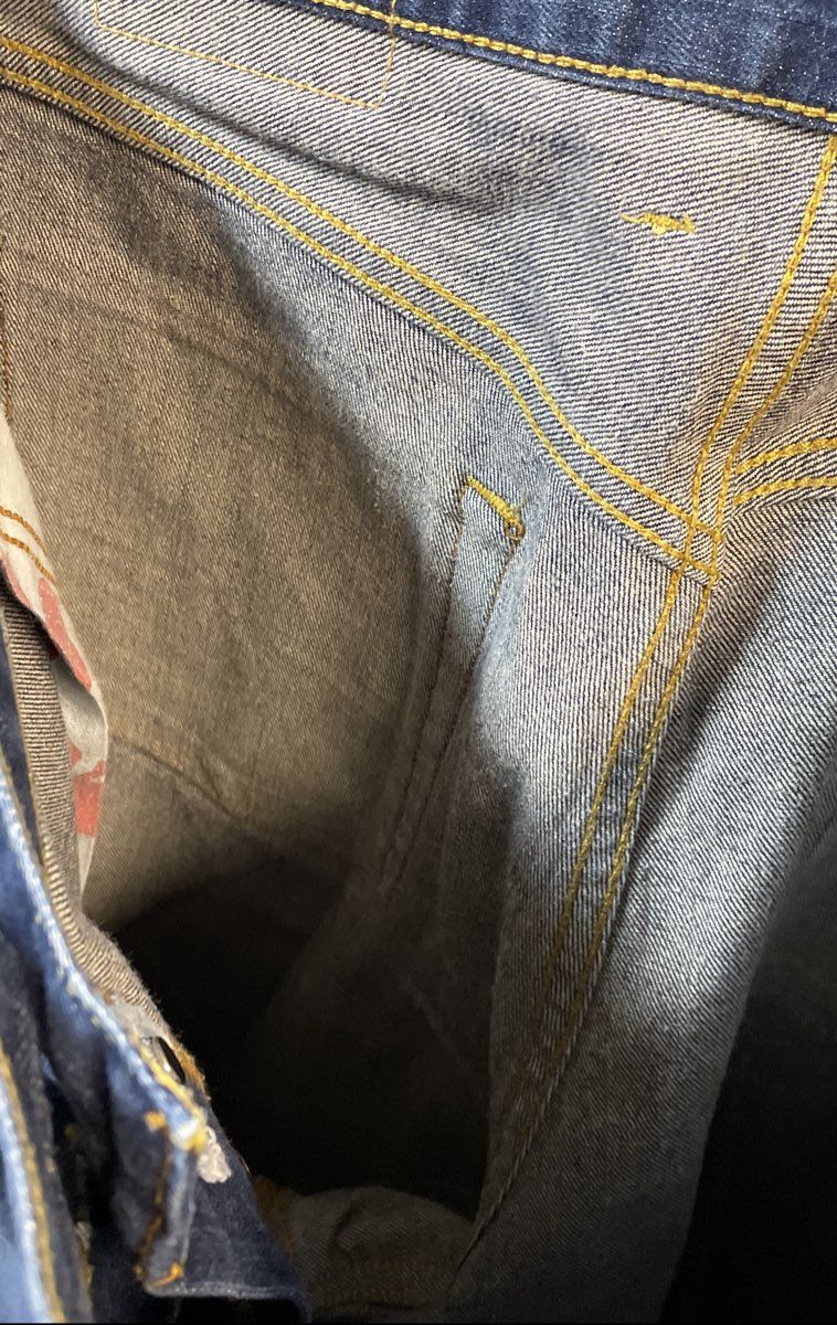 Lucky Brand Men's Slim Bootleg Blue Indigo Stretch Dungarees Jeans Sz 36 Reg