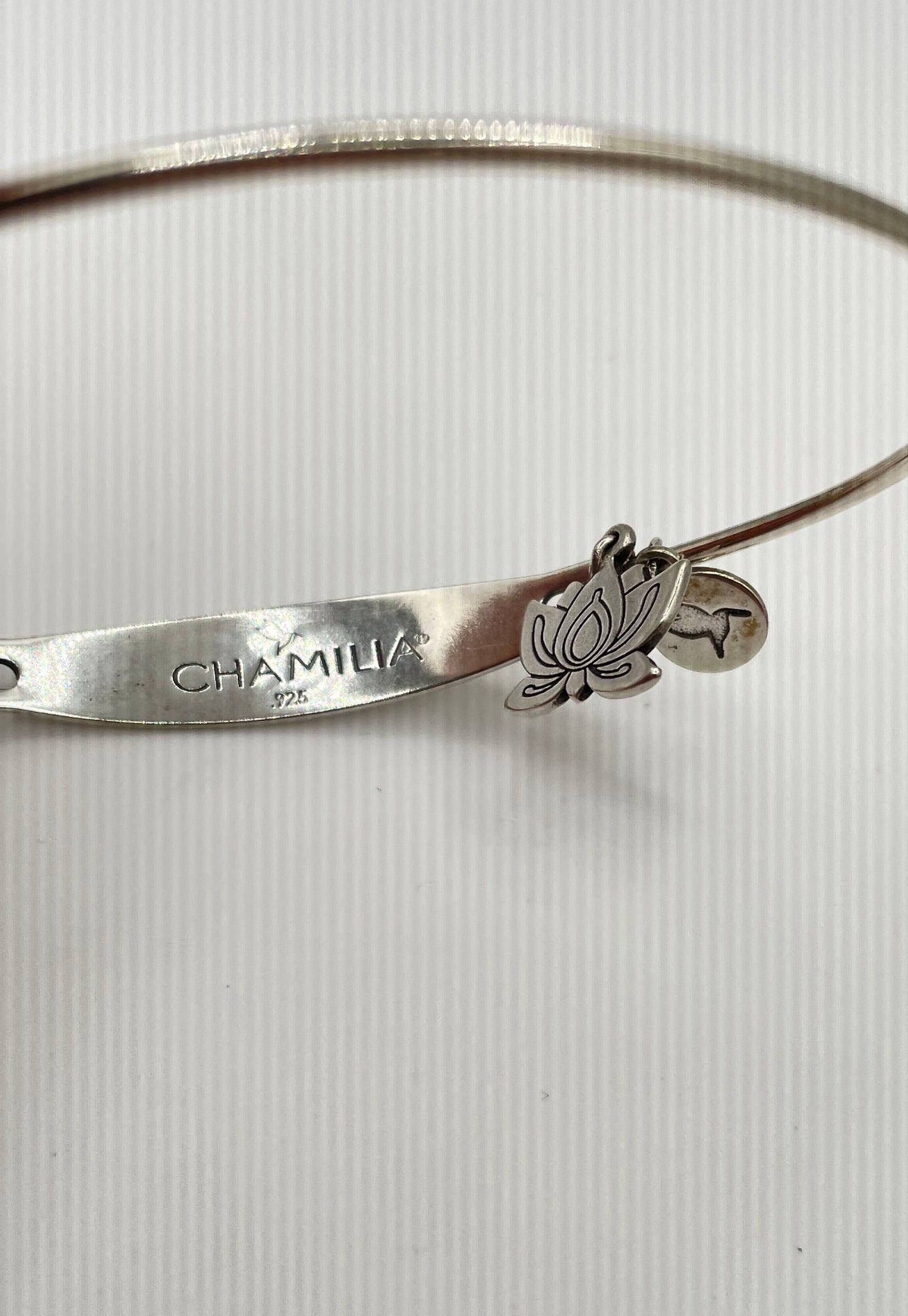Chamilia 925 Sterling Silver 'Dream Big' ID Bangle Bracelet 6.1g