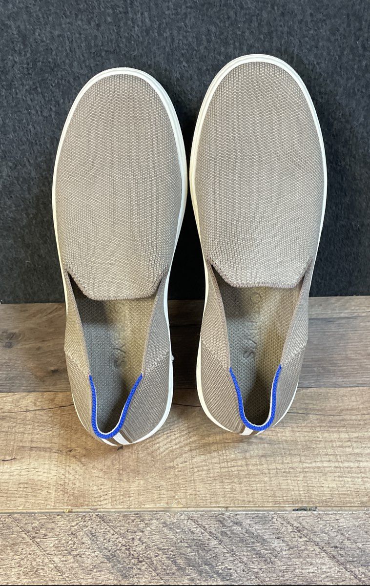 Rothy's The Sneaker Beige Sand Knit Slip On Sneakers Women's Size 8