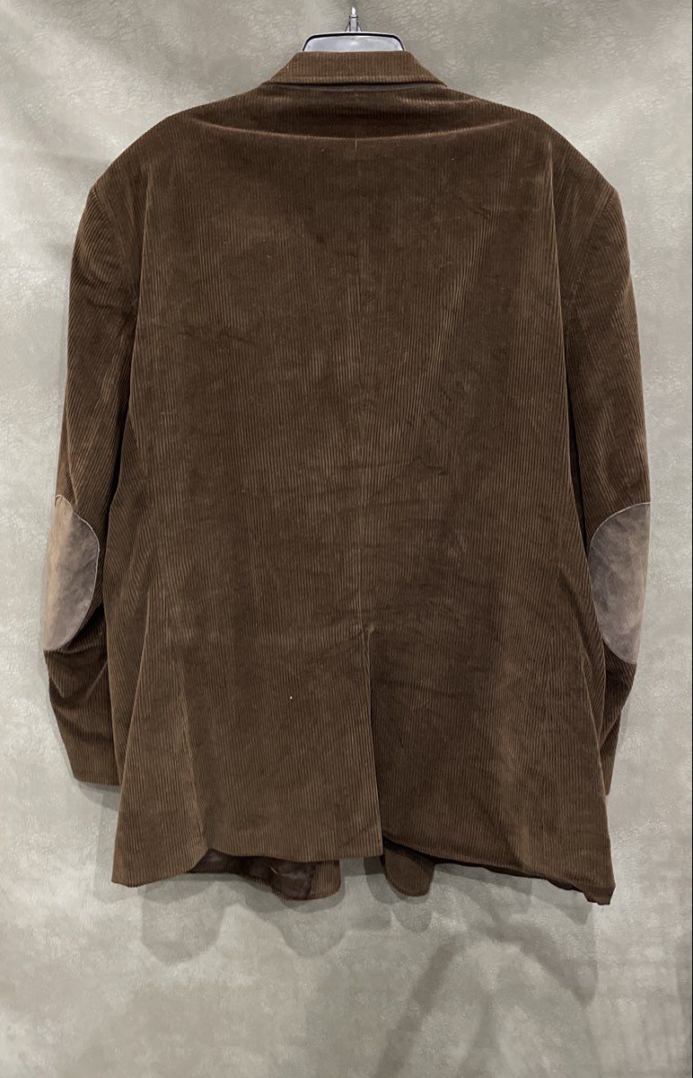 Stafford Men's Brown Corduroy Sport Coat Blazer Elbow Patches Sz 52R