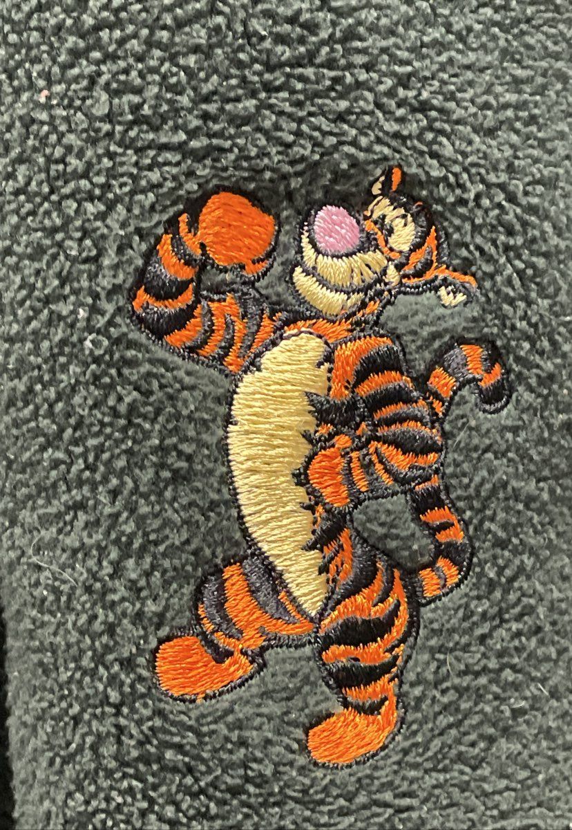 Vintage 90s Disney Catalog Tigger Embroidered 1/4 Zip Fleece Pullover Sz 3X