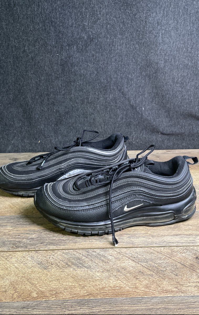 Nike Air Max 97 Triple Black Running Shoes Men's Size 10.5