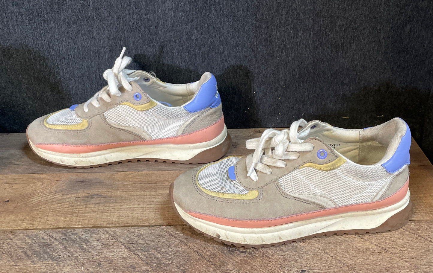 Madewell MWL Court Sneaker Multi-Color Gray Blue Pink Low Top Size Women's 7.5