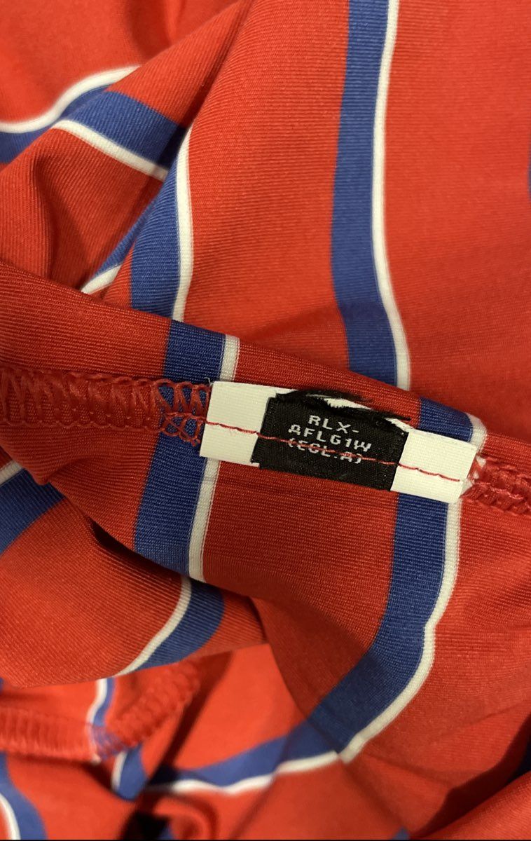 RLX Ralph Lauren Men's Red Striped Southampton Golf Club Polo Shirt Sz XL