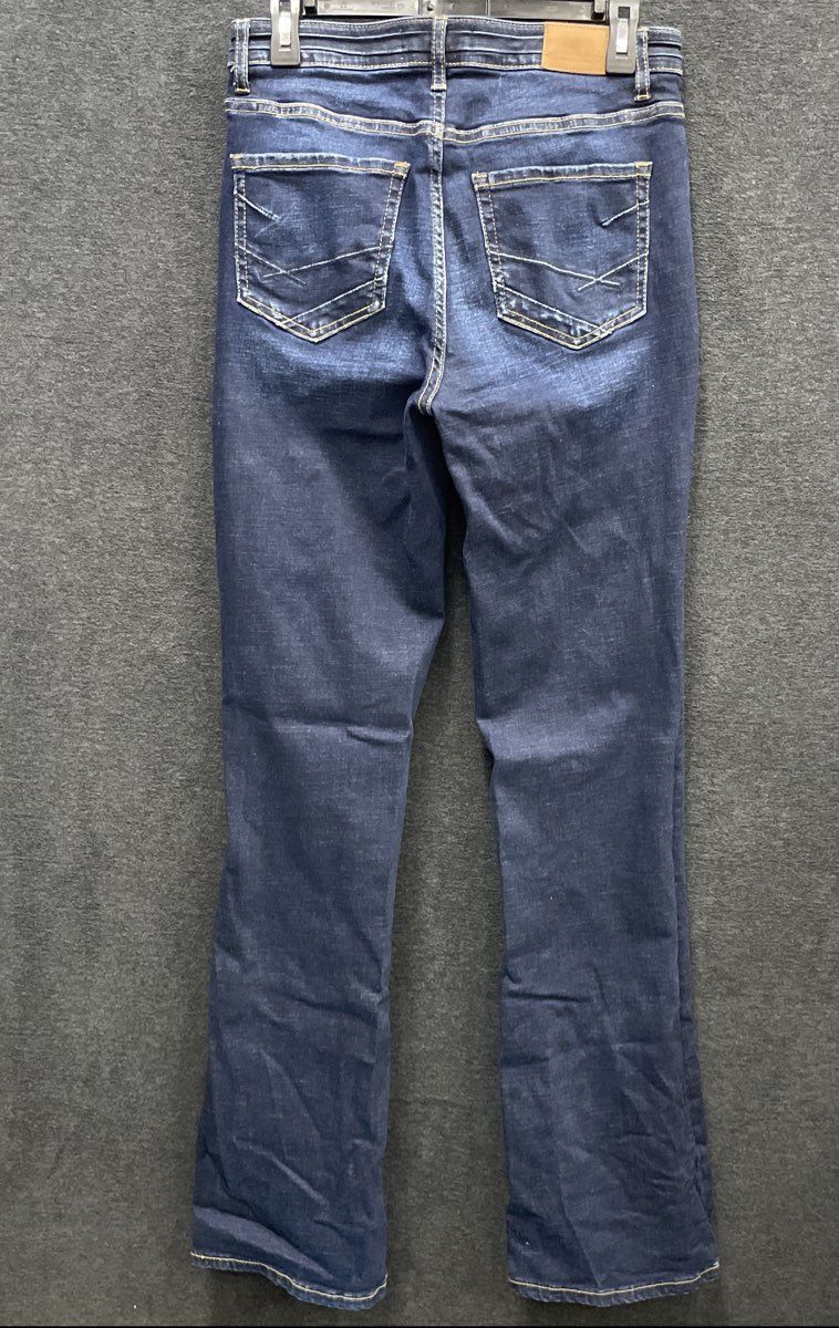 BKE Women's Parker Jeans Blue High Rise Bootcut Dark Wash Faded