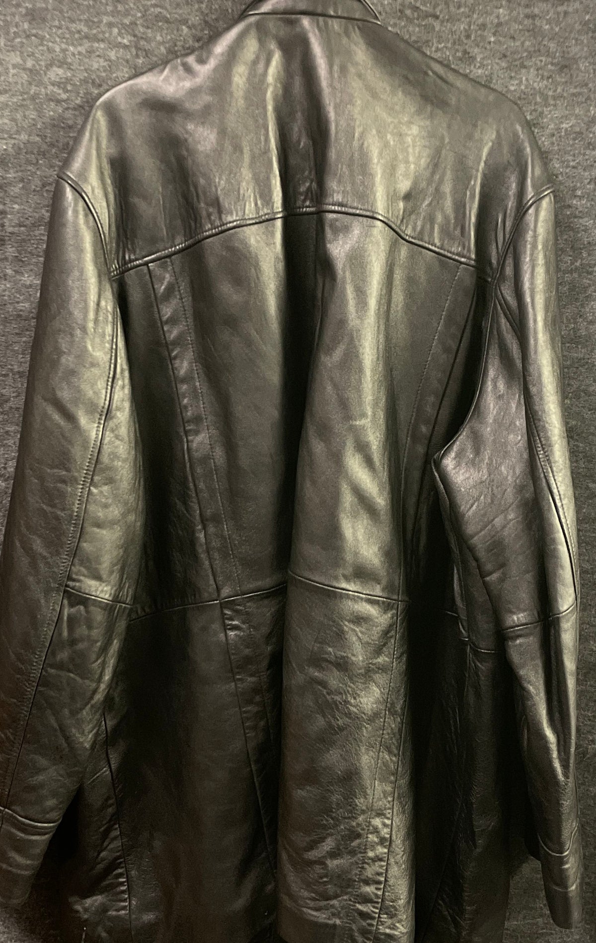 Wilsons Leather Men's Black Quilted Lined Button Car Coat Jacket Sz 3XLT