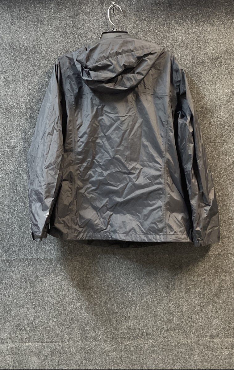 Columbia Women's Black Hooded Rain Jacket Nylon Mesh Lined Full Zip Sz L