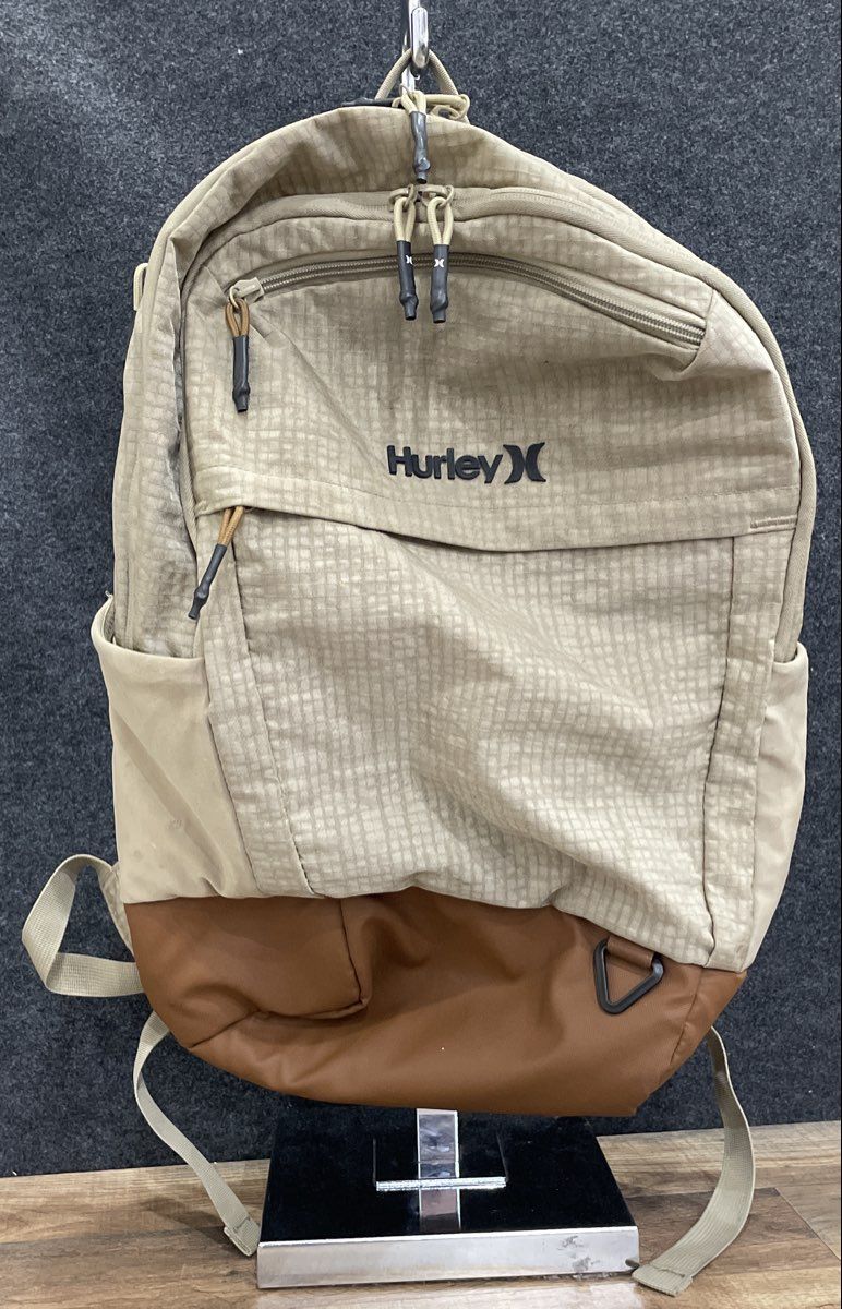 Hurley Cream Textured Multi-Pocket Large Backpack