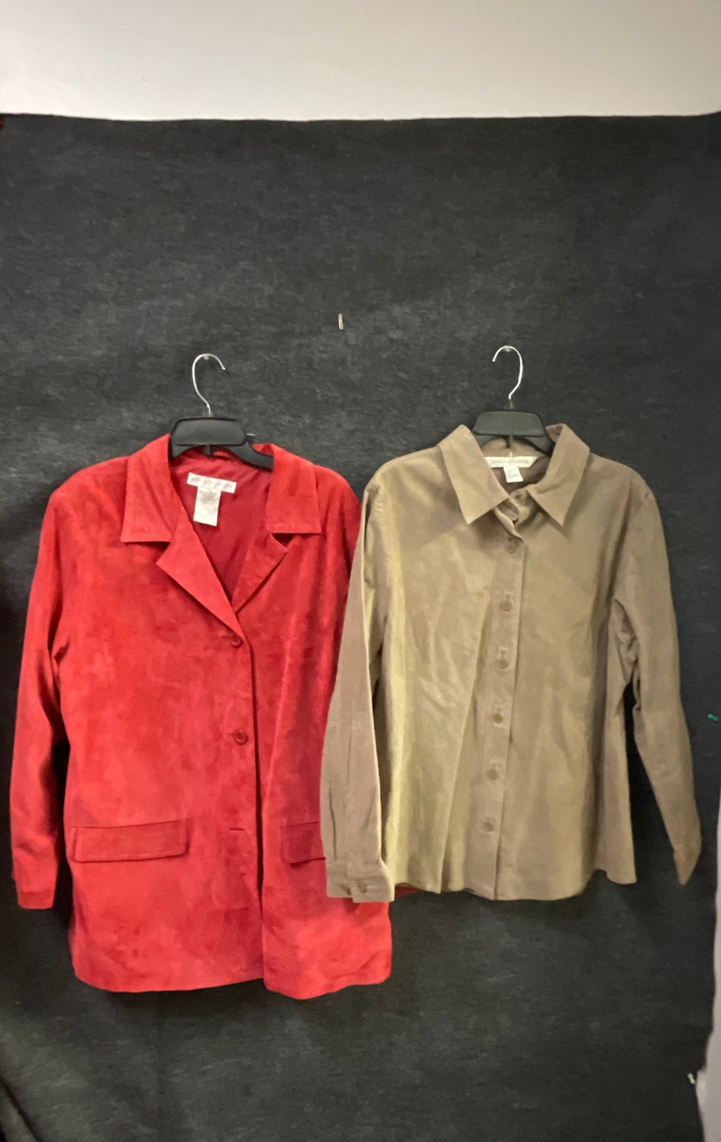 Vintage 90s Jessica Holbrook Suede Leather Jacket & Shirt Jacket Lot Sz 1X
