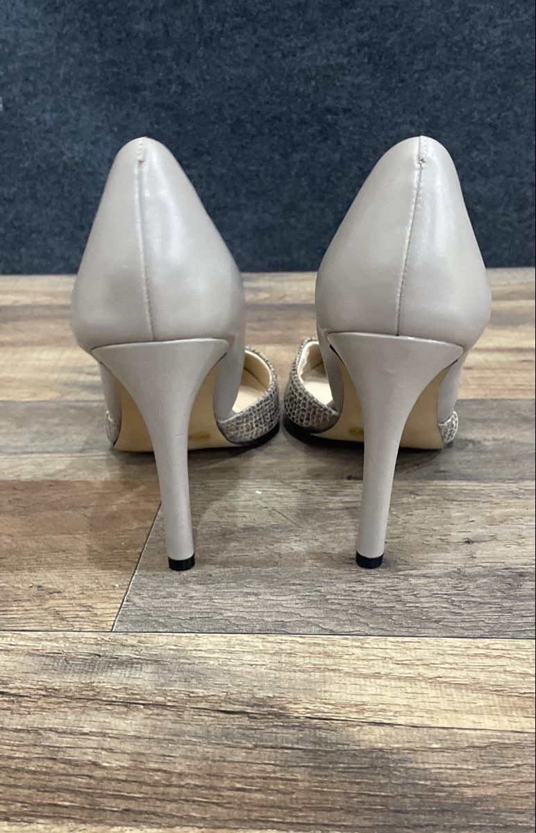 Vince Camuto Grey Snakeskin Pointed Toe D'Orsay Pumps Women's Size 8