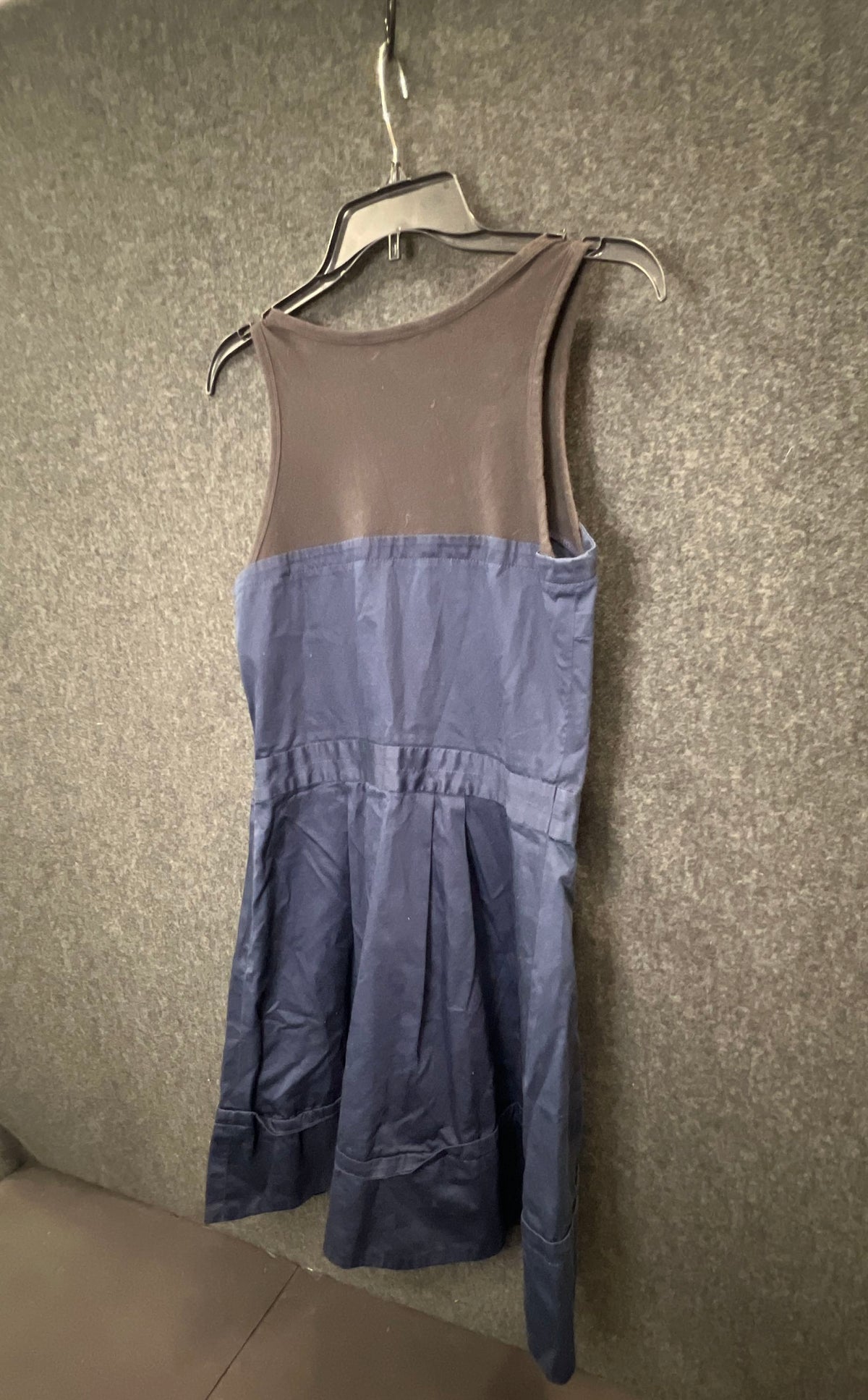 Marc by Marc Jacobs Women's Navy Blue Brown Mixed Media Tank Dress Sz 8