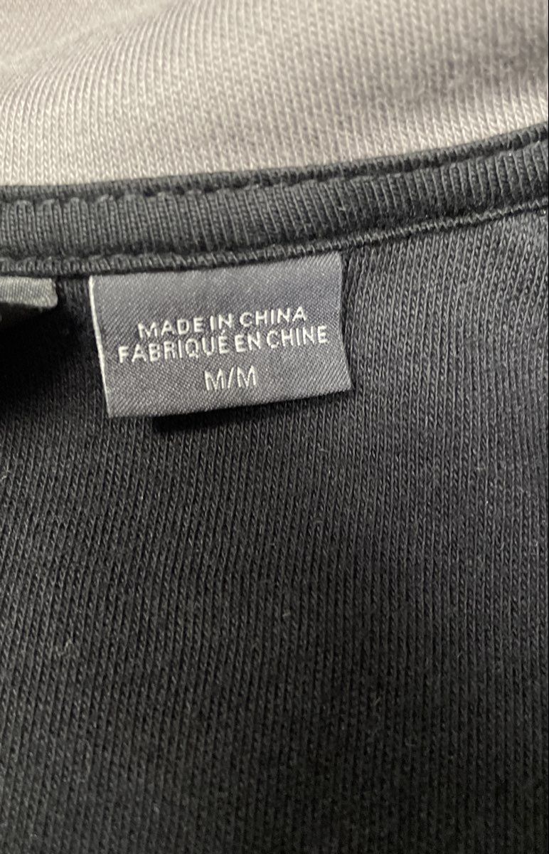Armani Exchange Men's Black 1/4 Zip Perforated AX Logo Pullover Size M