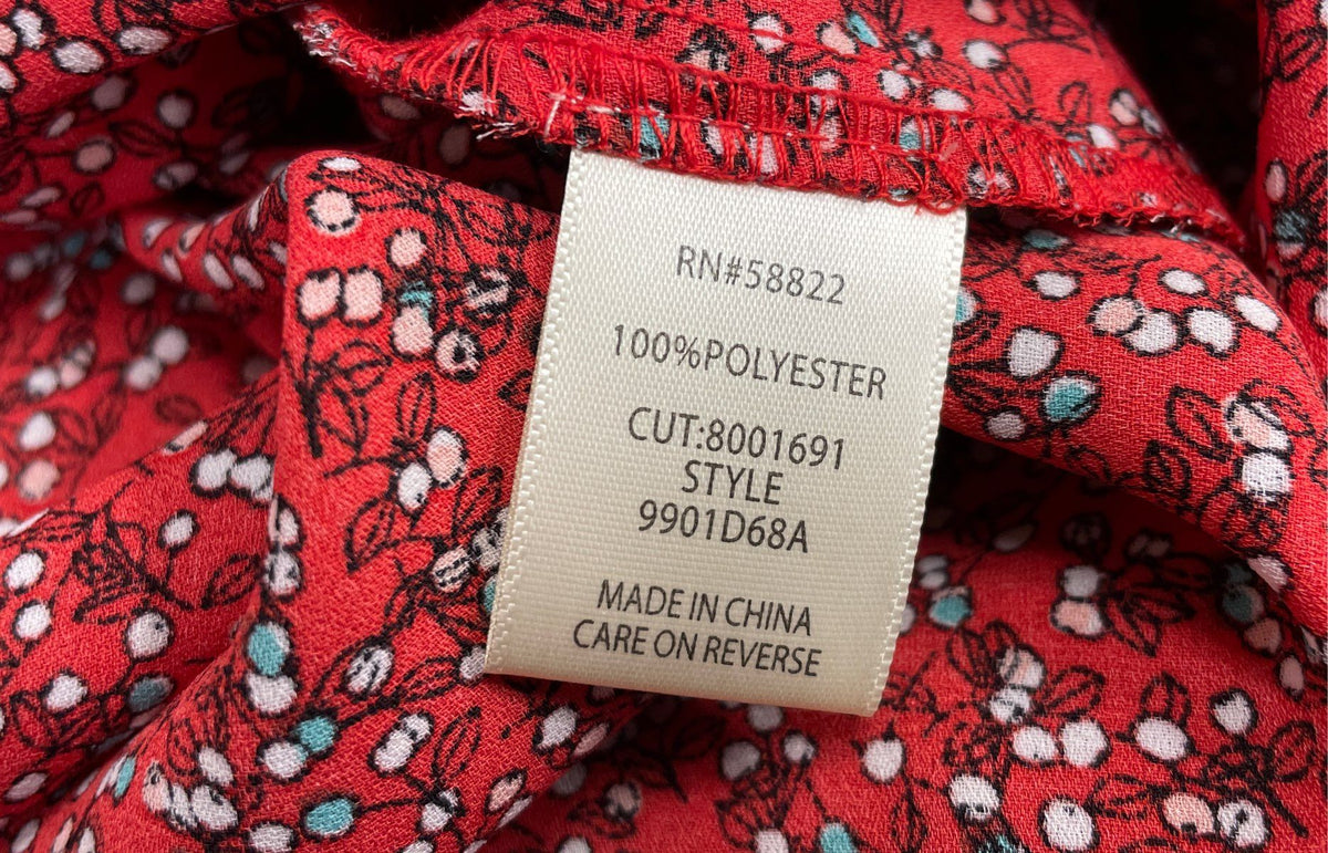 Max Studio Women's Red Floral Flutter Sleeve Tie Back Maxi Dress Sz XL
