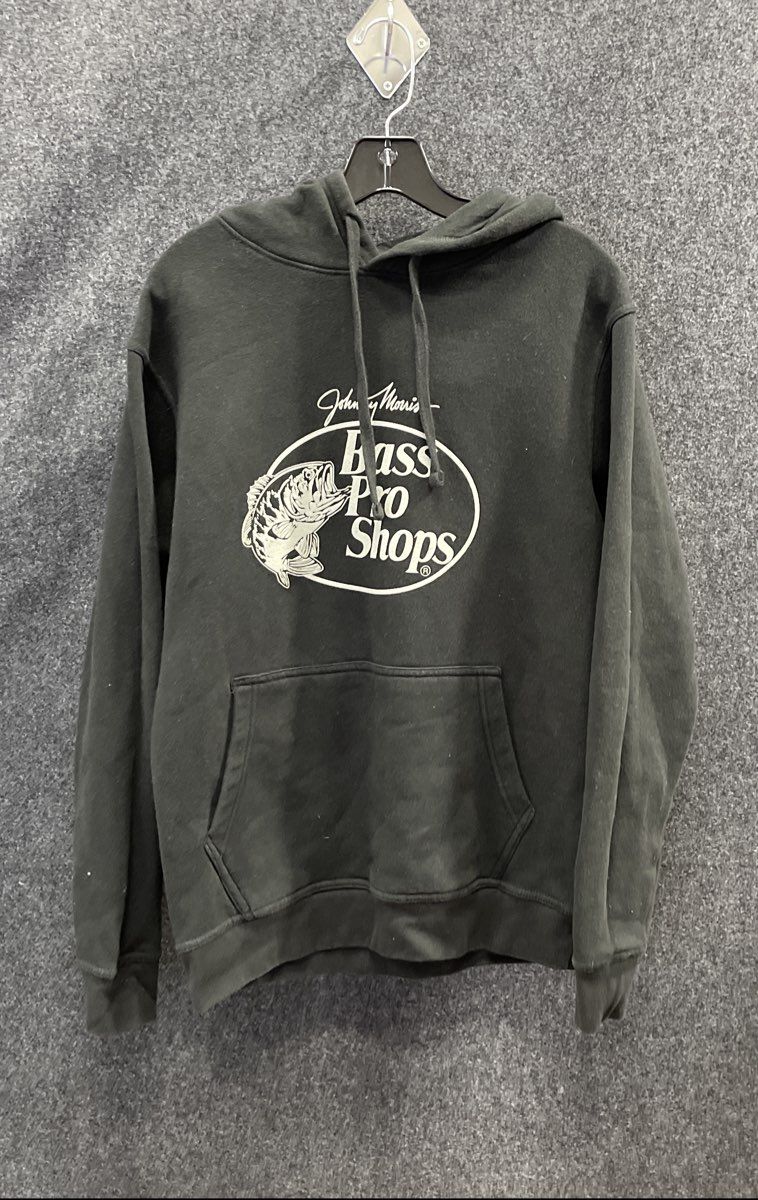 Bass Pro Shops Women's Black John Morris Logo Pullover Hoodie Sz S