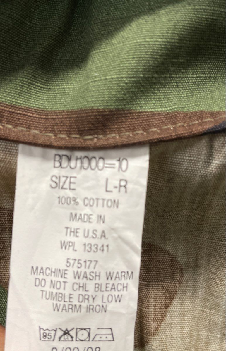 Lion Apparel Men's Woodland Camo BDU Field Jacket Coat Made in USA Cotton Sz L-R