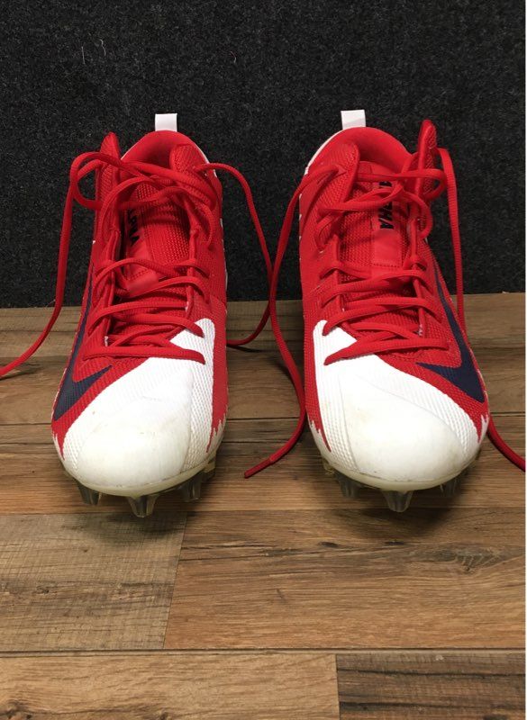 Nike Alpha Menace Elite University Red White Football Cleats Men's Size 13
