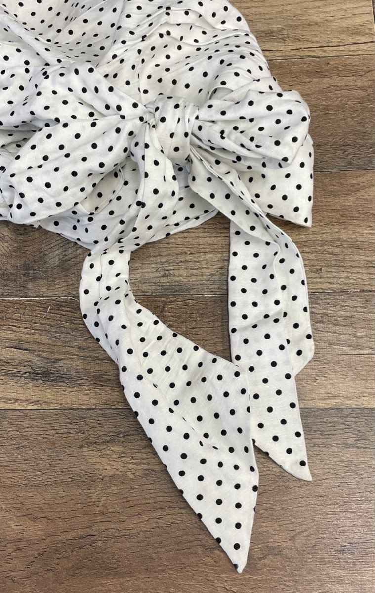 Kate Spade New York Women's White Polka Dot Ruched Side Tie Top NWT Sz 3X