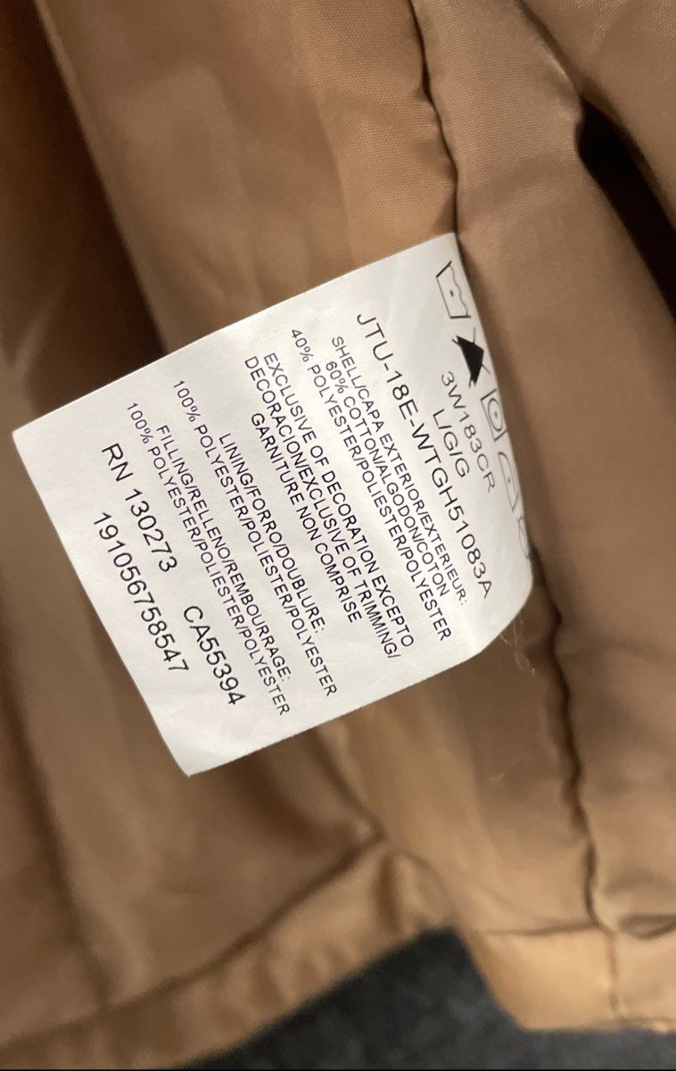 Wrangler Men's Tan Ripstop Canvas Insulated Zip Front Work Vest Sz Large