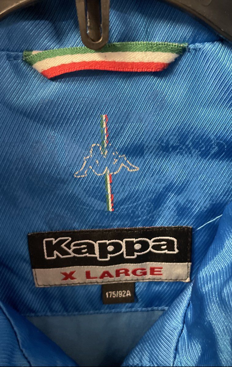 Kappa Men's Blue Italia Full Zip Track Jacket Embroidered Italy Soccer Sz XL
