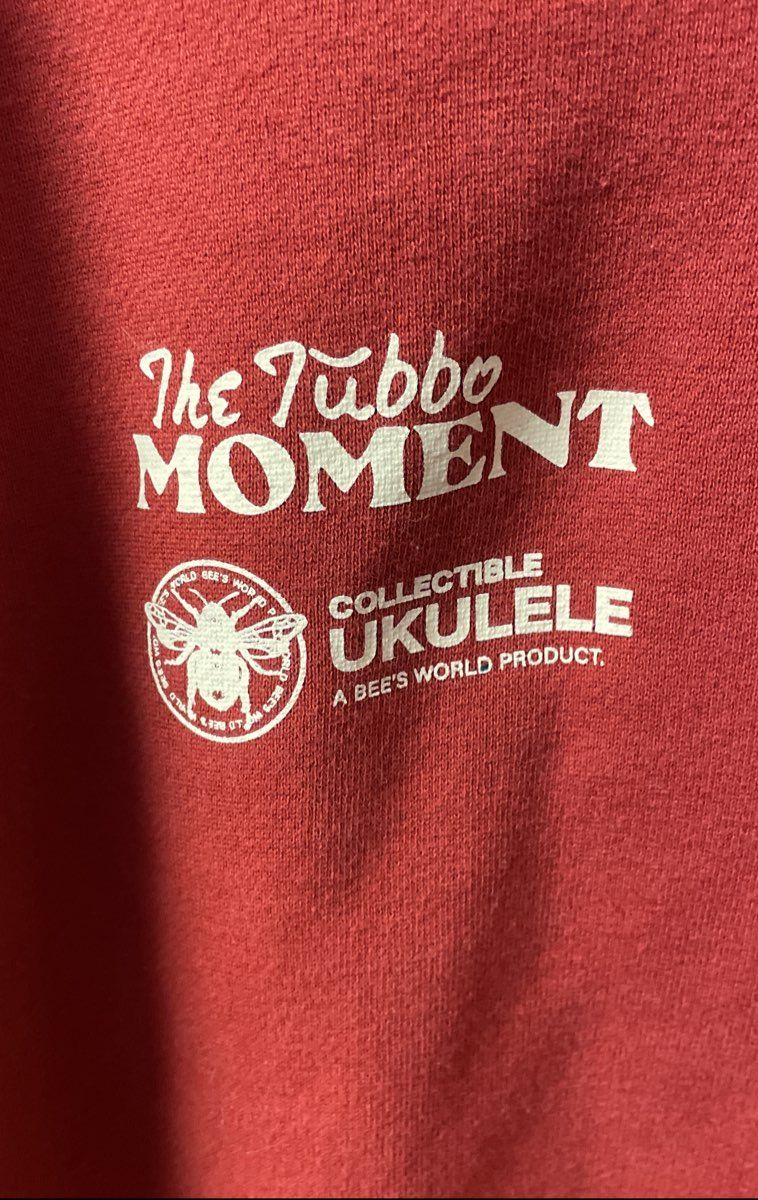 The Tubbo Moment Men's Red Ukulele Blueprint Limited Edition Hoodie Sz L
