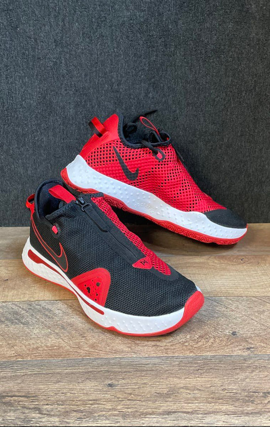 Nike PG 4 Black University Red Basketball Shoes Size 8.5