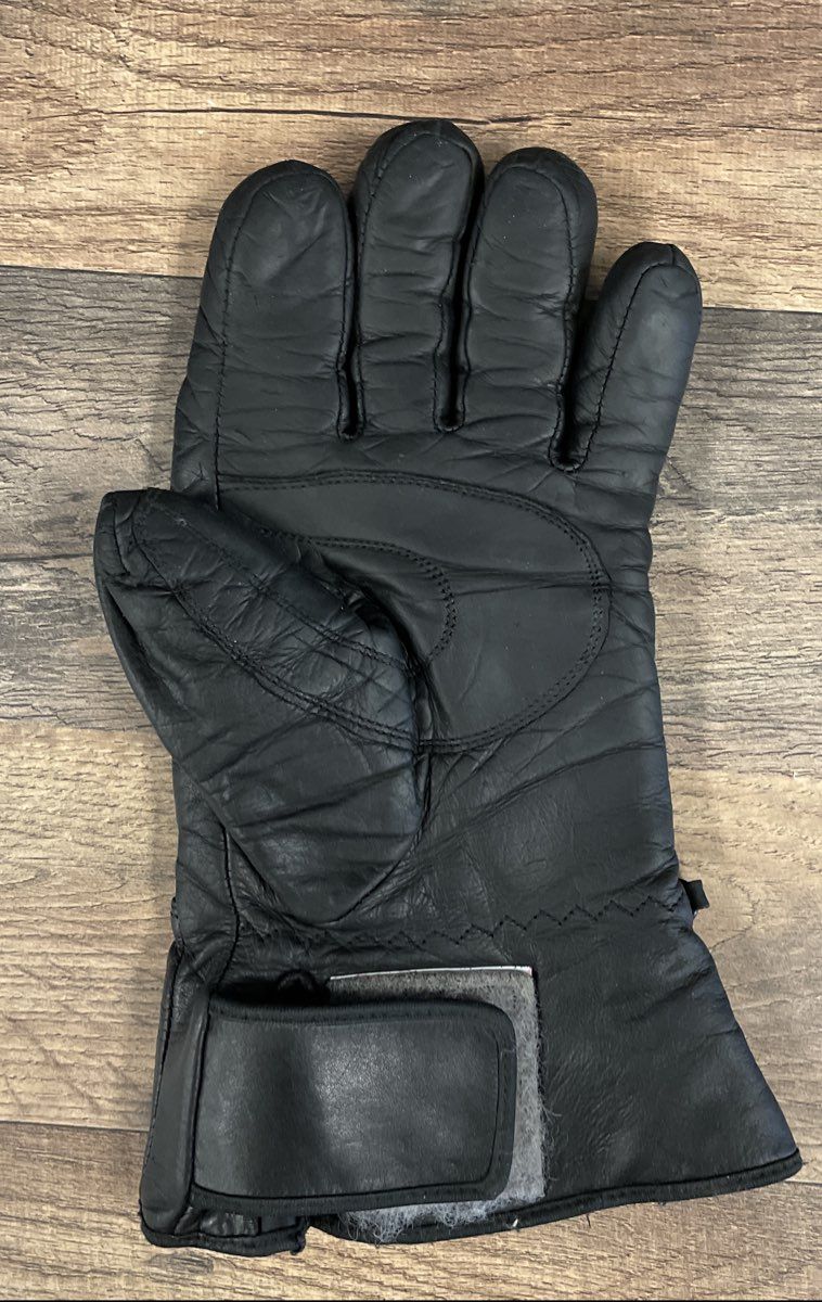 Harley-Davidson Black Leather Motorcycle Gauntlet Gloves Unmarked Size