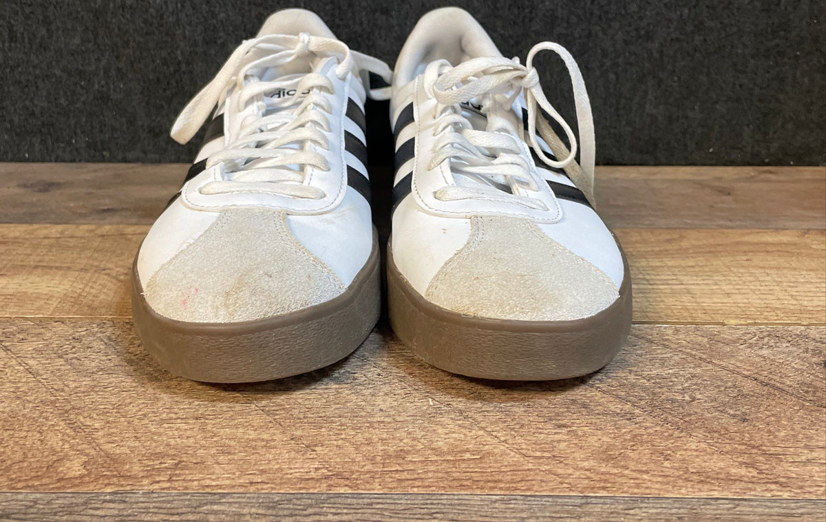 Adidas VL Court 3.0 White Black Gum Low Top Sneakers Size 8